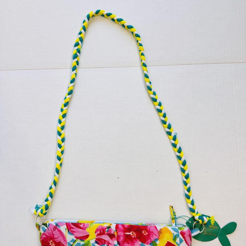 Antica Sartoria Giacomo Cinque Crossbody Bag Sequin Beaded Coral Tropical NEW - Picture 12 of 16